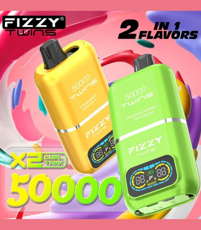 Fizzy Twins 50,000 Puffs Rechargeable Disposable Vape | Vape Paradise